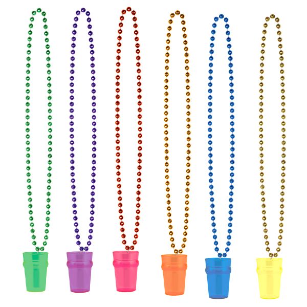 Shot Glass On Beaded Necklace Novelties Parties Direct Ltd 6523