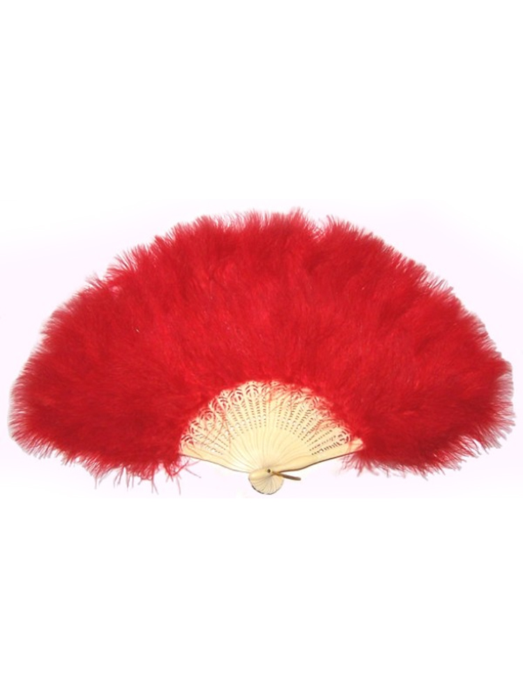 FANS Feathered FAN in RED.Beautiful for that night out.(1) - Novelties ...