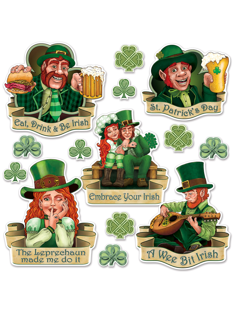 St Patrick's Day Cutouts - Novelties (Parties) Direct Ltd