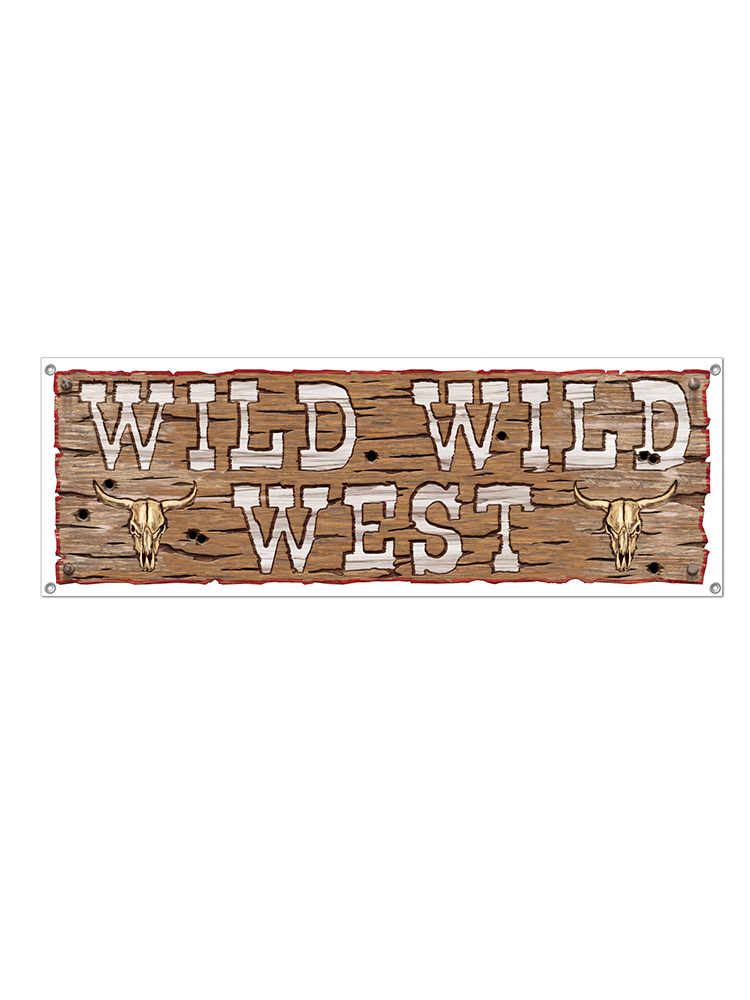 Wild Wild West Sign Banner - Novelties (Parties) Direct Ltd