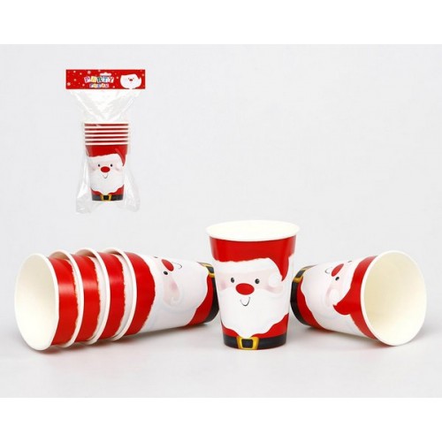 Christmas Party Cups 6cm PK 6       **** 2 PKT LEFT *****