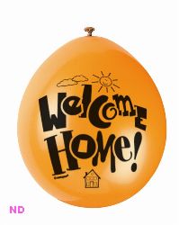 'WELCOME HOME' 9" Latex Balloons (10) 
