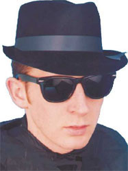 NEW BLUES BROTHERS HAT SUNGLASSES FANCY DRESS COSTUME STAG PARTY