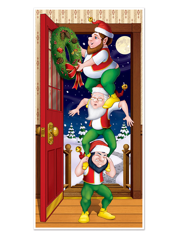 Christmas Elves Door Cover 30" x 5'