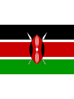Kenya/Kenyan Flag 5ft x 3ft (100% Polyester) With Eyelets For Hanging