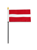 Latvia medium hand flag 9" x 6"