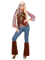 PSYCHEDELIC HIPPIE WOMAN (TOP W/VEST PANTS BAND NECKLACE
