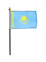 Kazakhstan hand flag 9" x 6"