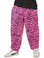 80s Baggy Pants - (Pink Zebra)