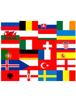 Euro 2016 Flag Pack 5ft x 3ft with 2 Free Bunting
