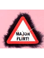 Flashing Warning Sign Big Brooch Major Flirt (Pack Of 1)