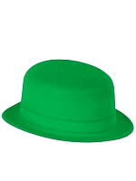 Green Velour Bowler Hat 