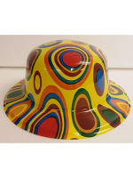 Psychedelic Circle Design Bowler Hat       