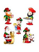 Mini Santa and Elves Cutouts