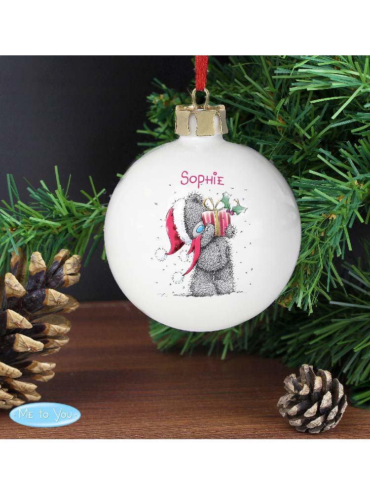 Personalised Me To You Christmas Bauble