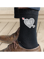 Personalised Initials Heart Mens Socks