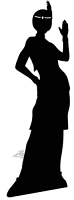 Flapper Girl silhouette Black - Cardboard Cutout