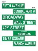 New York City Street Name Cutouts Printed Both Sides (4 in a pack)