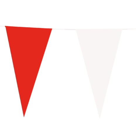 Red & White Pennant Traingle Bunting