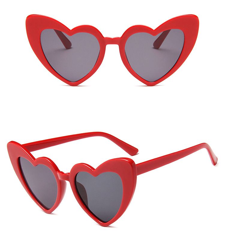 Red Heart Shaped Sunglasses 